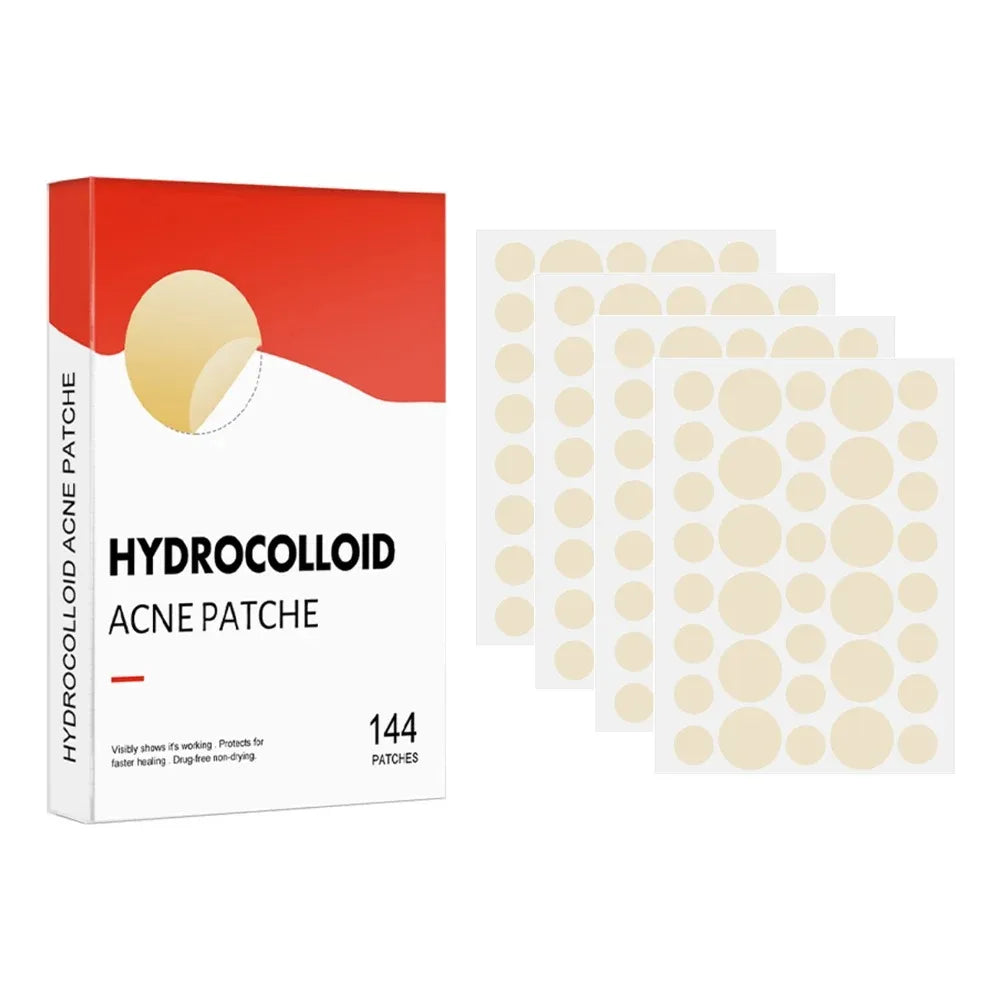 144Pcs/Set Face High-End Skin Care Pimple Acne Patches Professional Healing Absorbing Spot Sticker Covering for Covering Acne